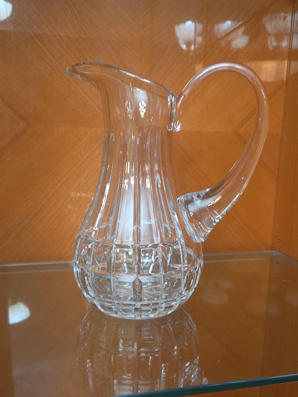 Cut Crystal Pitcher - Clear Glass